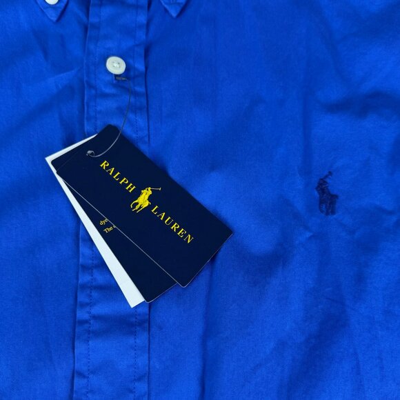 Ralph Lauren Classic Fit Blue Poplin Button Down Shirt Men XL NWT - Picture 3 of 7
